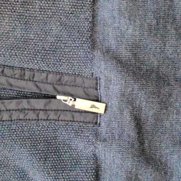 Tommy Bahama Men's Size Medium Blue Quarter Zip Vest - Picture 5 of 6